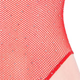 Long Sleeve Fishnet Off-the-shoulder Sparkle Bodysuit