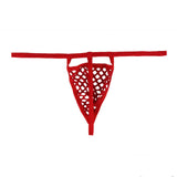 Sexy Red Hollow Out Panty For Men