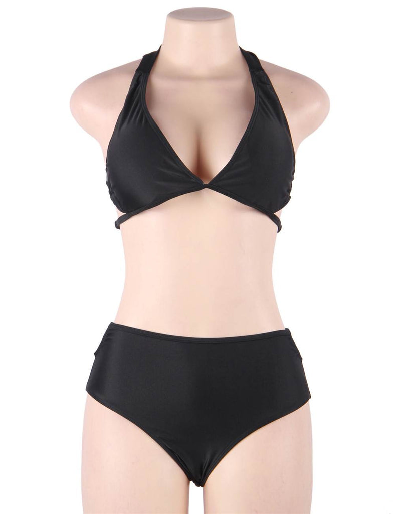 Black Sexy Summer Women‘s High Waist Bikini Set With Farawlaya