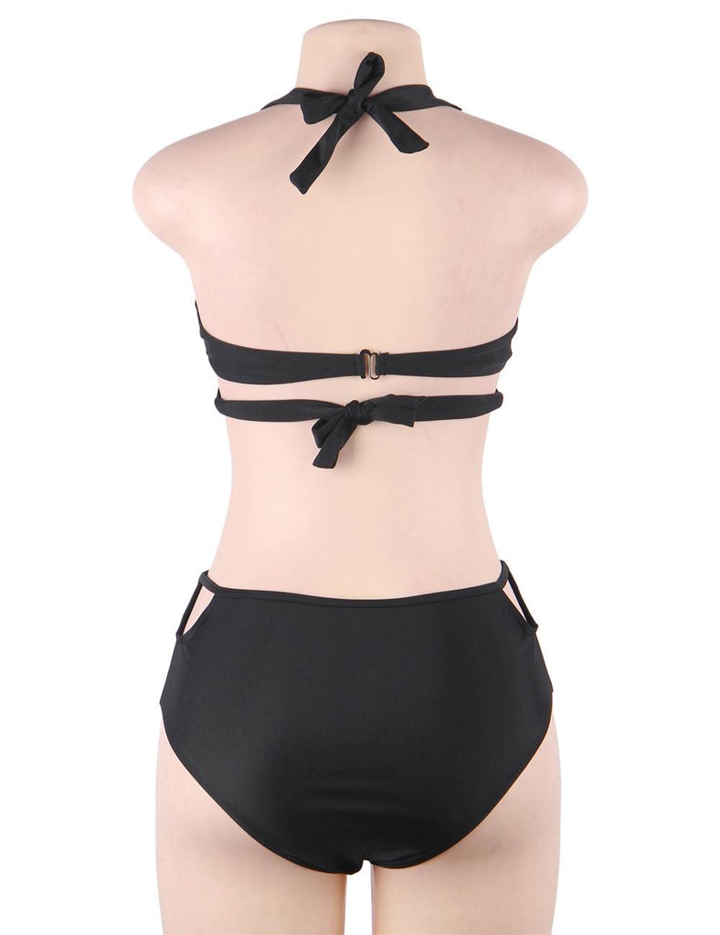 Black Sexy Summer Women‘s High Waist Bikini Set With Farawlaya