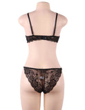 High Quality Beautiful Lingerie Lace Bra Set With Steel Ring