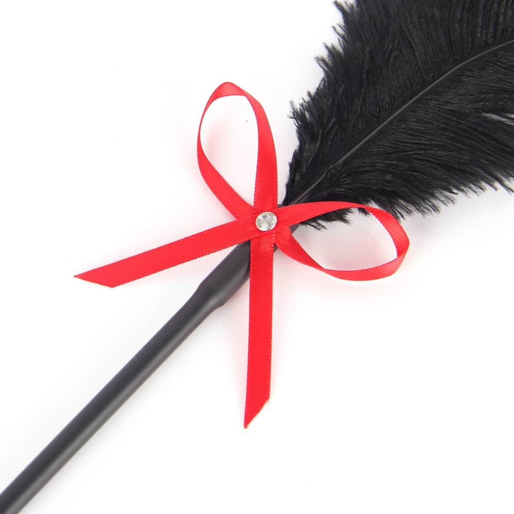 Leather Slapper Feather Whip Racket Tease Play Adult Couple Game Toy BDSM