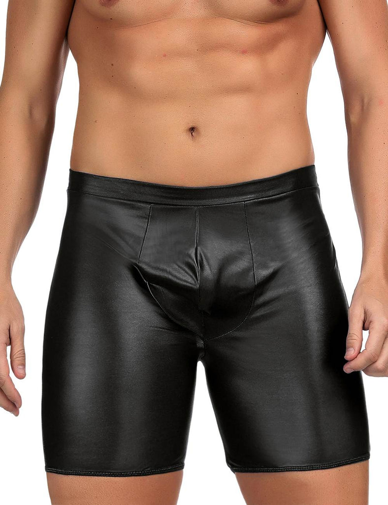 Men‘s Leather Pants With Exposed Hips