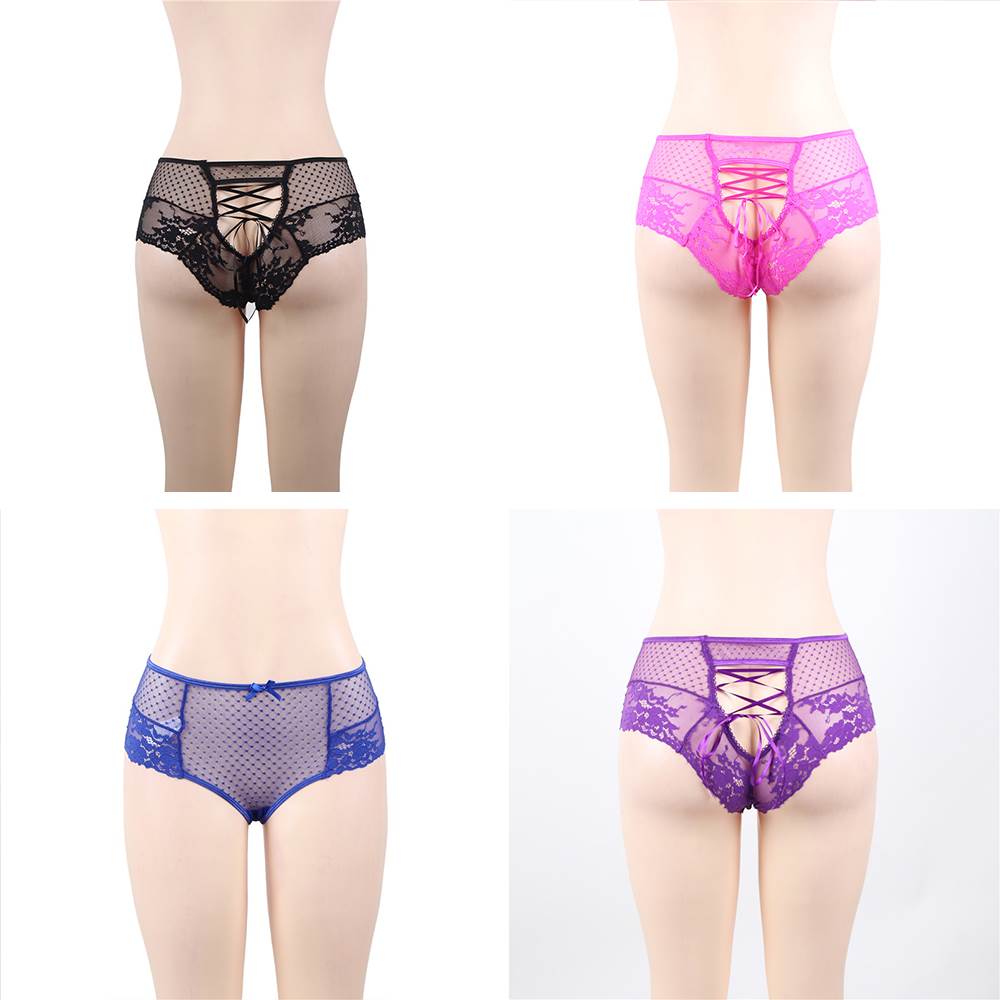 Sexy High Waist Lace Strappy Panty 4in1 Box