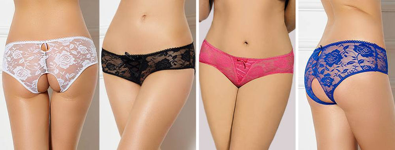 Open Crotch Strappy Lace Panty 4in1 Box