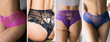 New Sexy High Waist Lace Strappy Panty 4in1 Box