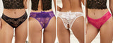 New Open Crotch Floral Lace Panty 4in1 Box