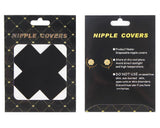 10 Pairs in One Bag Black Cross Nipple Hiding Stickers