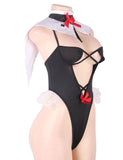 New Front Middle Deep V Design The Chest X-cross Strap Crotch Open Sexy Witch Suit