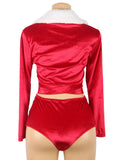 Sexy Long-sleeved Tie-up Two-piece Christmas Egypt Suit