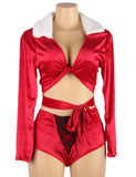 Sexy Long-sleeved Tie-up Two-piece Christmas Egypt Suit
