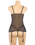 Delicate lace Stitching Exquisite metal buckle Gartered Lingerie With Underwire Egypt