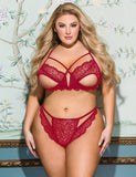 Exquisite embroidery appeal deep V mini temptation Sexy Bra Set With Farawlaya