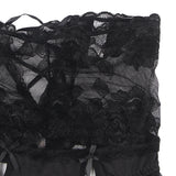 Queen Size High Waist Strappy Floral Black Lace Panty