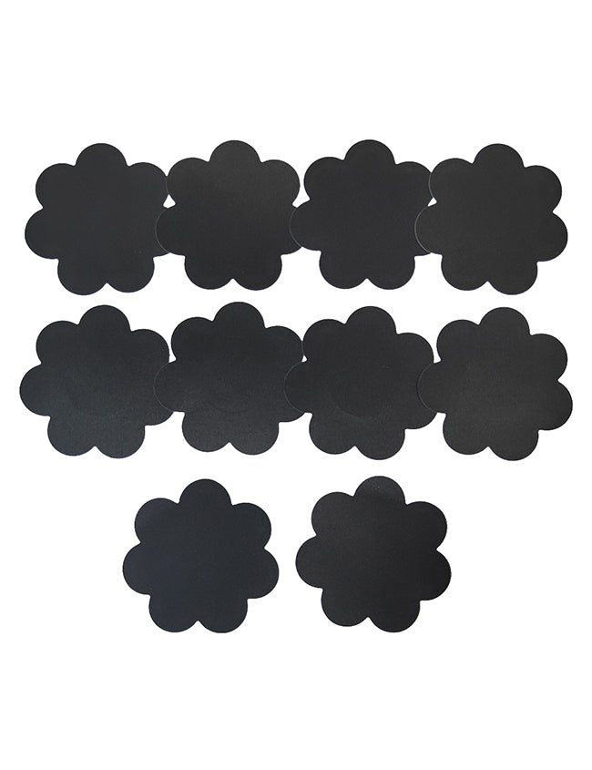 New 10 Pairs in One Bag Wholesale Black Flower Nipple Cover