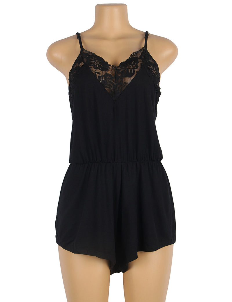 One-piece Sleeveless Black Comfortable Fashion Bodysuit