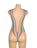 Sexy Colorful Hollow Out Bodysuit Design Bodystocking