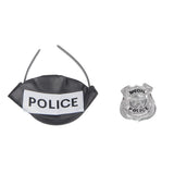 Zipper Front Hollow Out Police Costume with Headwear