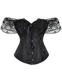 off Shoulder 12 Pieces Plastic Bones Lace Corsets with Panties