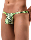 Green Snakeskin Pattern Sexy Men's Thong