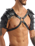 Men's Leather Adjustable Chest Strap Bandage