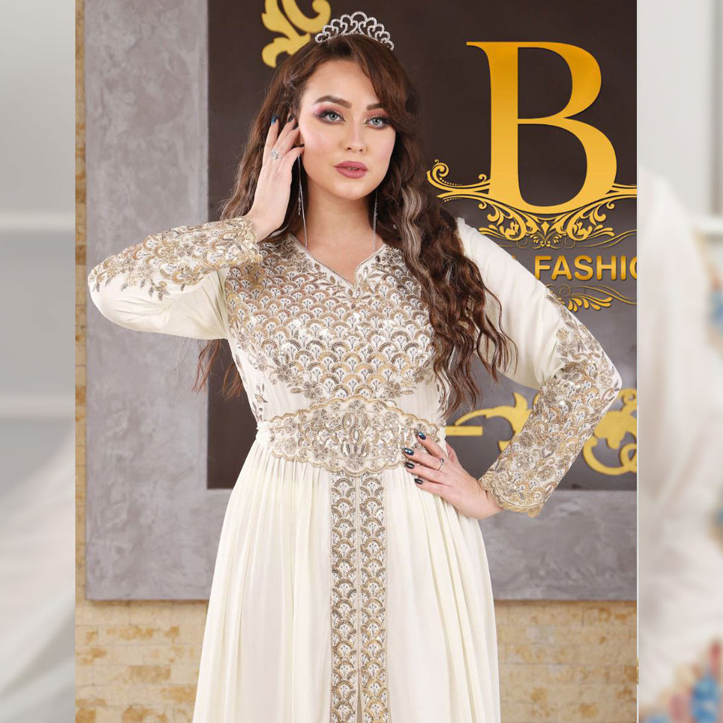 Elegant reception Chiffon Abaya, imported