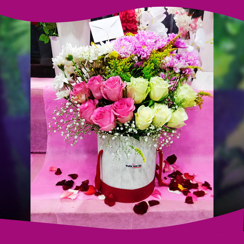 Bouquet of roses and flowers