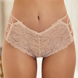 Nude Floral Lace High Waist Sexy Panty