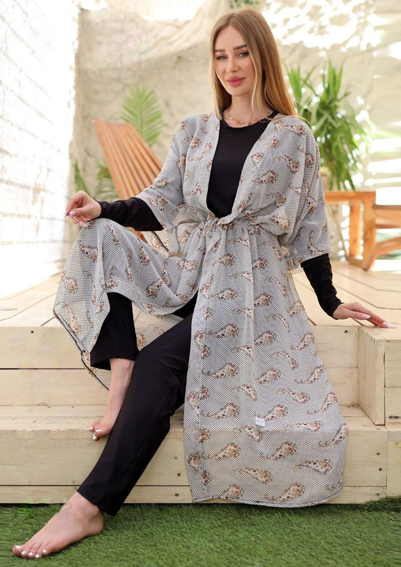 Black water proof swimsuit & beach cover