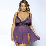 Camisole Purple Lace Sexy Babydoll With G string