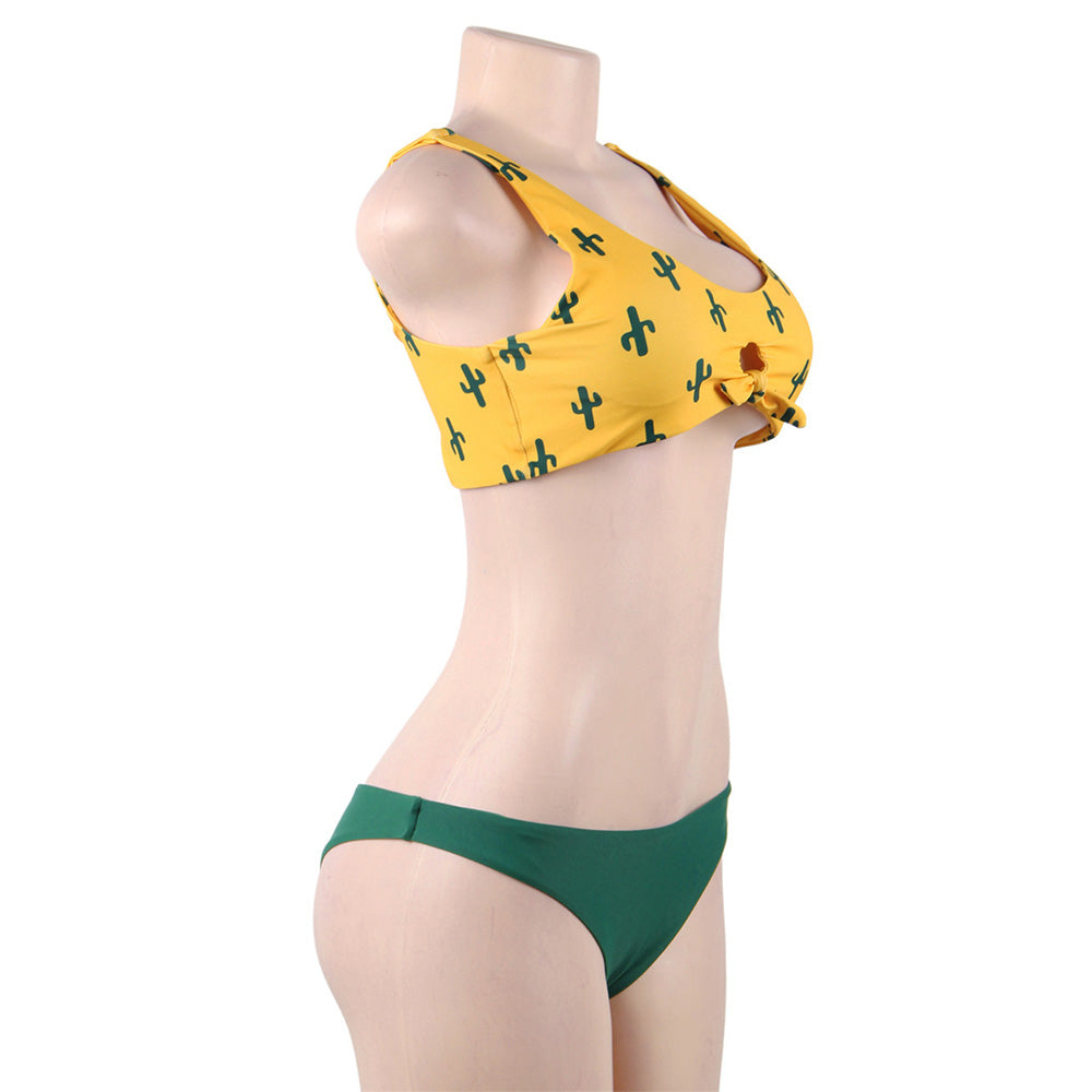 New Cute Cactus Printing Sexy Bikini Set