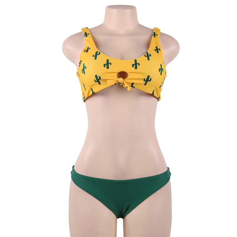 Cute Cactus Printing Sexy Bikini Egypt Set