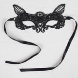 Enchanting Black Lace Fox Eye Mask