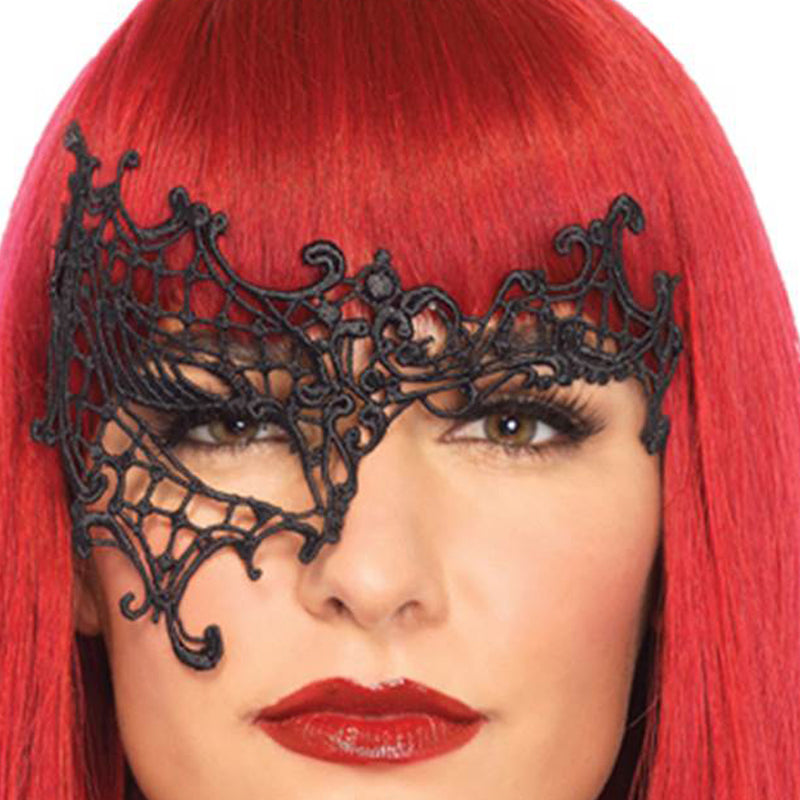 Enchanting Black Lace Unilateral Eye Mask
