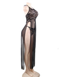 New Elegant Hollow Out Lace Sexy Nightgown With Farawlaya