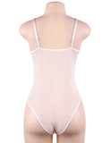 Pink Red Lace High Quality Eyelash Lace Splice Sexy Bodysuit