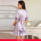 High Quality Half Long Sleeve Silk Pajama
