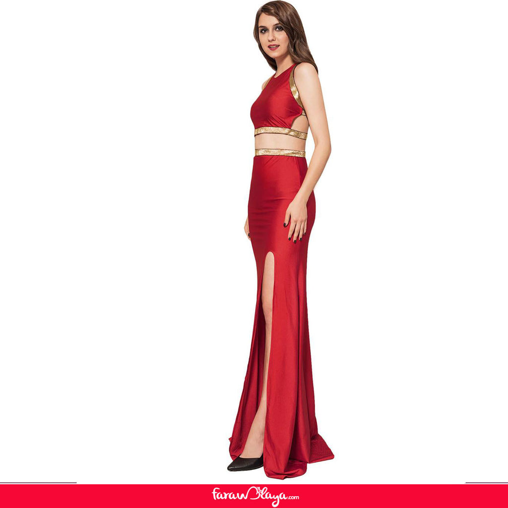 Red Separate Golden Edge Dress