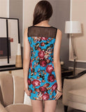 Flower Short Sleeve Print Dresses