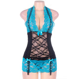 New Halter Lace Open Back Babydoll
