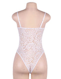 White & Black Push-up Cup Lace Teddy