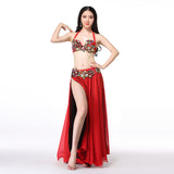 Flower Red Dance Sets Belly Dance Wear for Performance