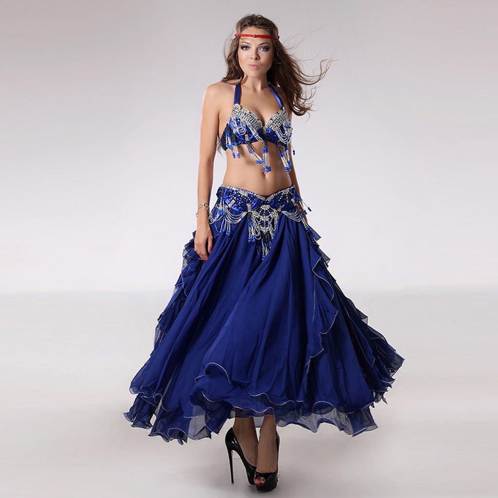 Beaded Decorated Sexy Dance Wear Plus Size Belly Dance Costume