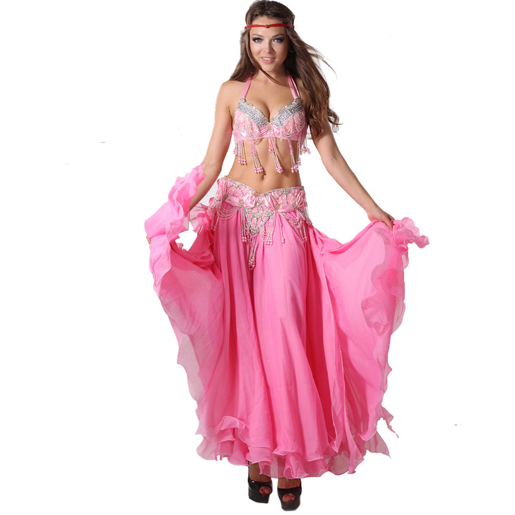 Beaded Decorated Sexy Dance Wear Plus Size Belly Dance Costume