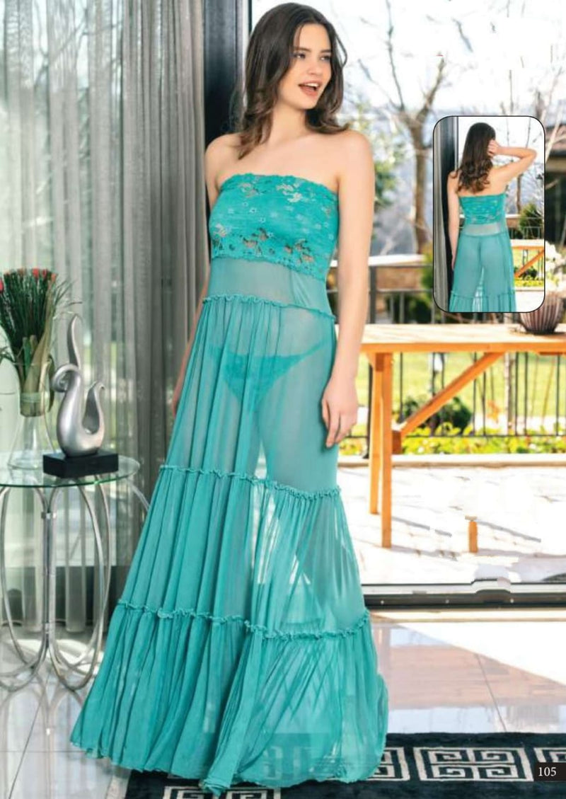 New Aqua lace babydoll With Farawlaya