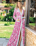 Long sleeve pink robe-With Farawlaya