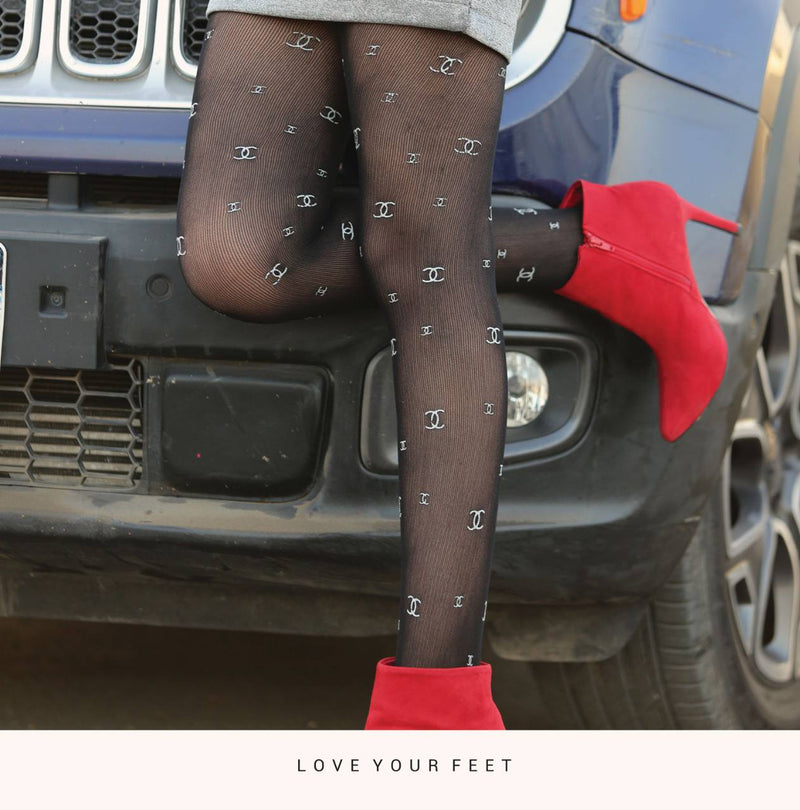 Queen black cologne Stockings